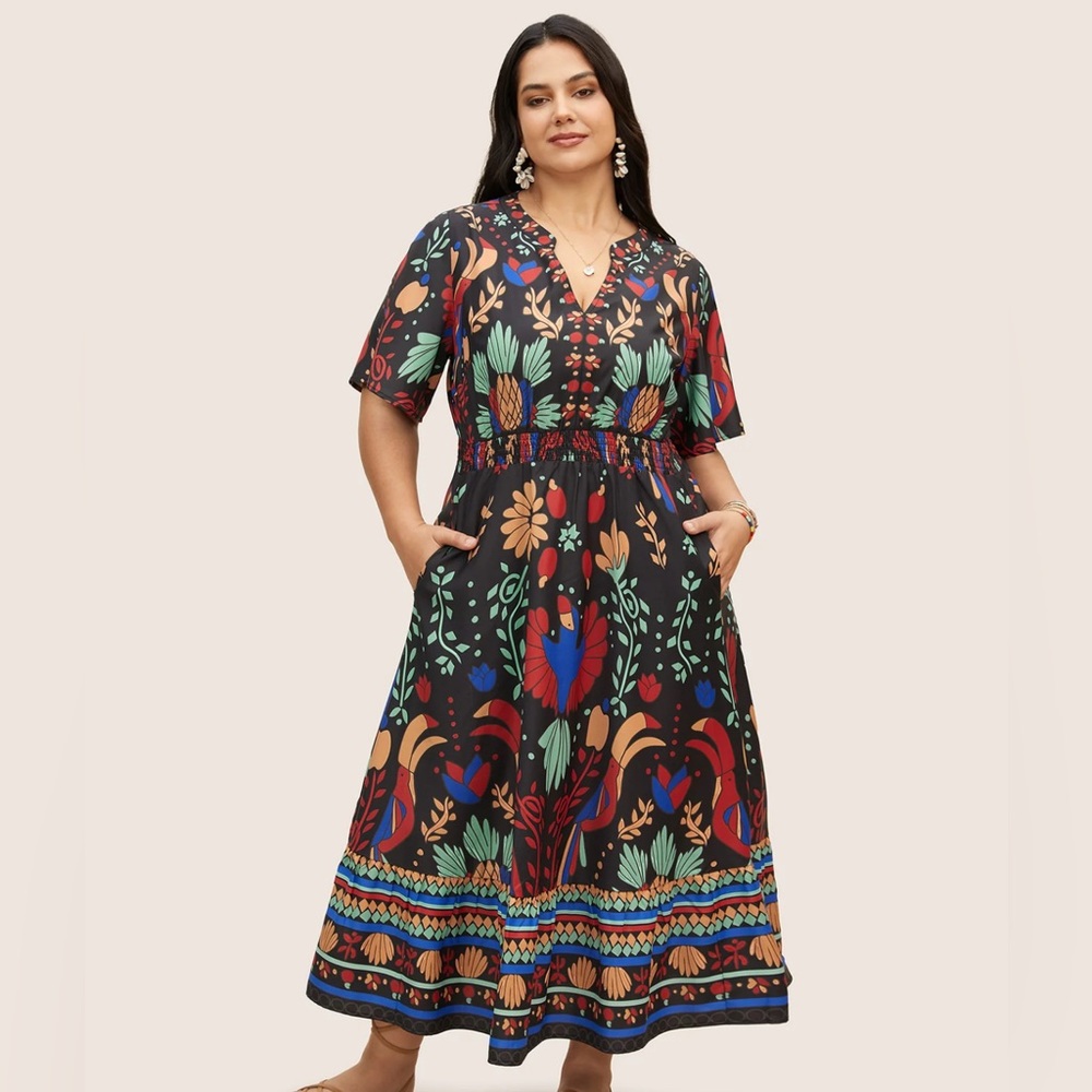 BloomChic Black/Floral Dress